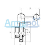 Butterfly valve thread/weld PN standard [3.050]