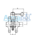 Butterfly valve between flanges [654]